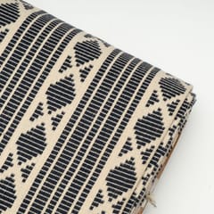 Blue with White Colour Cotton Acrylic Fabric