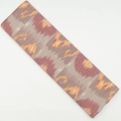 Grey with Multi Colour Cotton Ikat Fabric