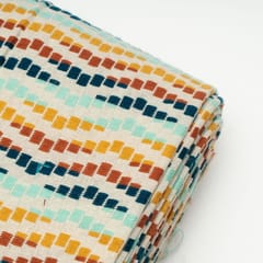 Multi Colour Cotton Jacquard Fabric