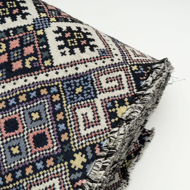 Multi Colour Cotton Jacquard Fabric