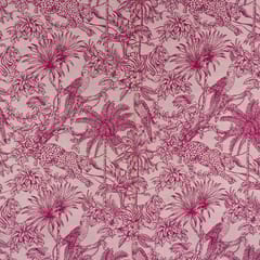 Pink Colour Cotton Jacquard Fabric