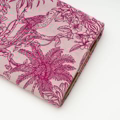 Pink Colour Cotton Jacquard Fabric