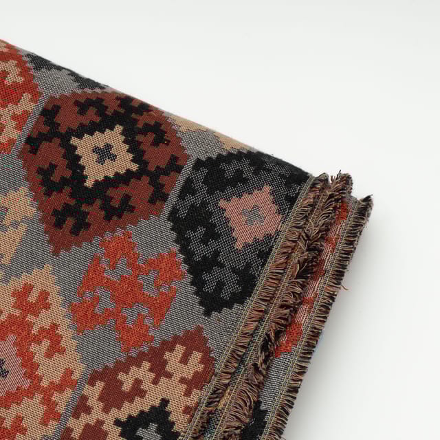 Multi Colour Cotton Jacquard Fabric