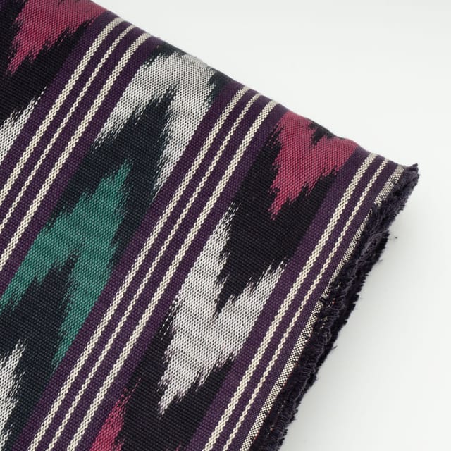 Multi Colour Cotton Ikat Fabric
