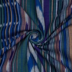Multi Colour Cotton Ikat Fabric