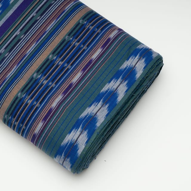 Multi Colour Cotton Ikat Fabric