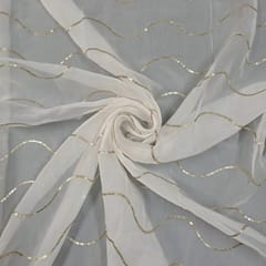 Dyeable Pure Tissue Embroidered Fabric