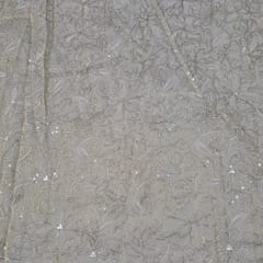 Dyeable Embroidered Organza Fabric