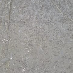 Dyeable Embroidered Organza Fabric