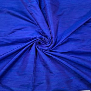 Blue Colour 70 Gm Raw Silk Fabric
