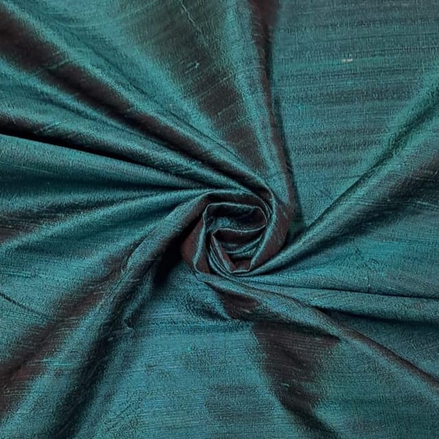 Peacock Blue Colour 70 Gm Raw Silk Fabric
