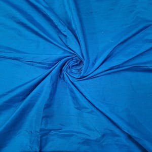 Sky Blue Colour 70 Gm Raw Silk Fabric