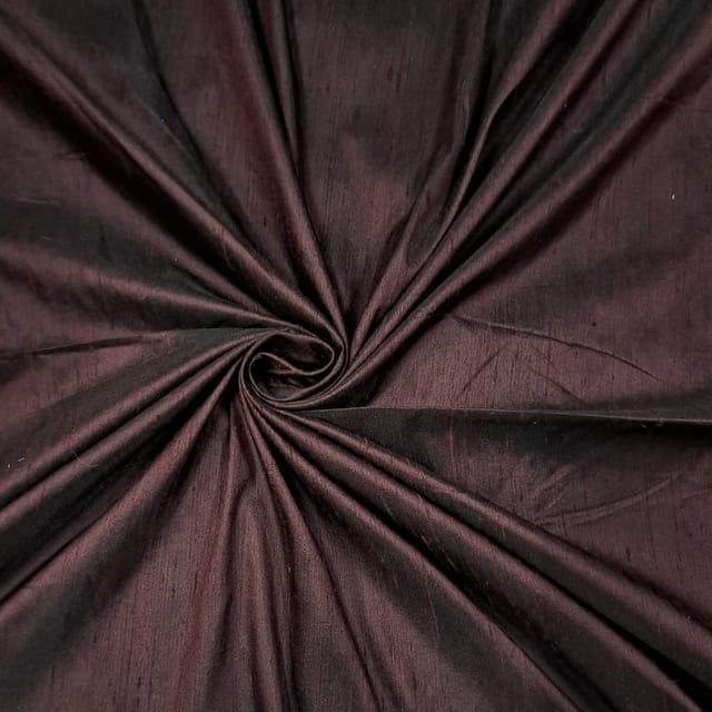 Dark Wine Colour 70 Gm Raw Silk Fabric