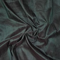 Dark Green Colour 100 Gm Raw Silk Fabric