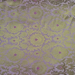 Baby Pink Colour Semi Brocade Fabric