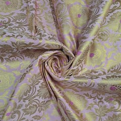 Baby Pink Colour Semi Brocade Fabric
