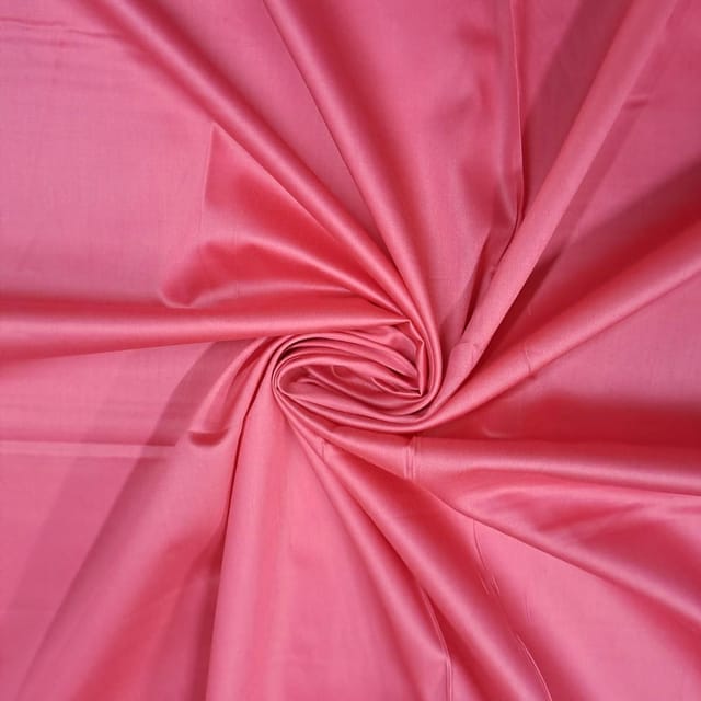 Coral Colour Glace Cotton Fabric