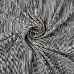 Dark Olive Colour Pleated Fabric