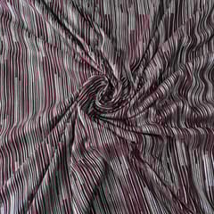 Wine Colour Pleated Fabric