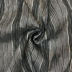 Black Colour Pleated Fabric