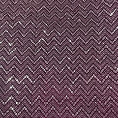 Purple Colour Velvet Embroidered Fabric