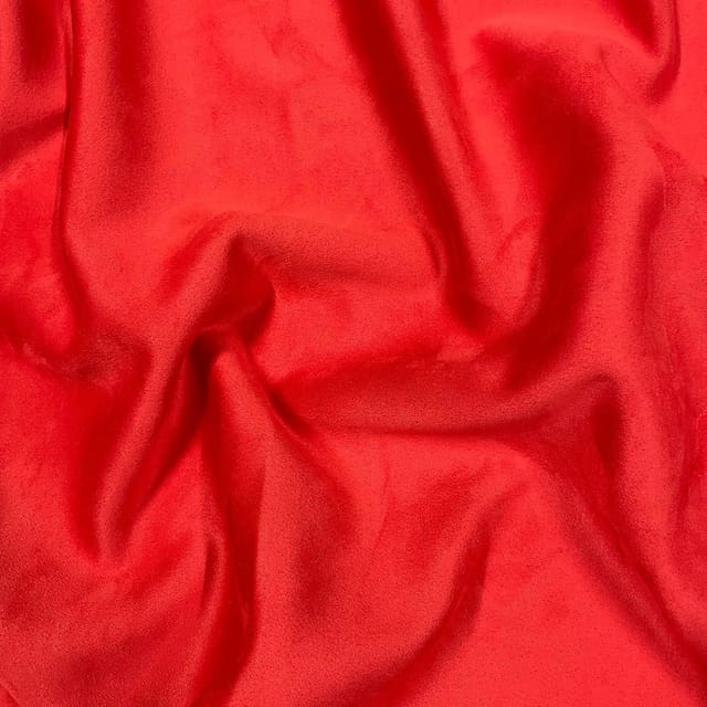 Red Colour Suede Fabric