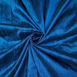 Blue Colour 70 Gm Two Tone Raw Silk Fabric