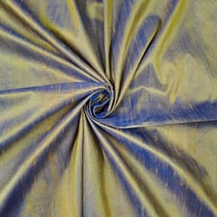 Mustard Green Colour 70 Gm Two Tone Raw Silk Fabric