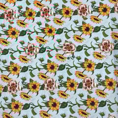 Multi Colour Crepe Printed Fabric