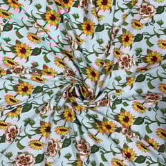 Multi Colour Crepe Printed Fabric