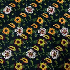 Multi Colour Crepe Printed Fabric
