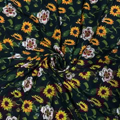 Multi Colour Crepe Printed Fabric