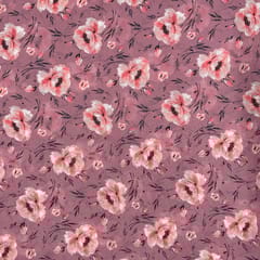 Dusty Pink Colour Georgette Printed Fabric