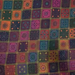 Multi Colour Georgette Printed Fabric