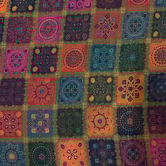 Multi Colour Georgette Printed Fabric