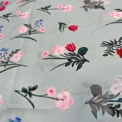 Multi Colour Crepe Printed Fabric