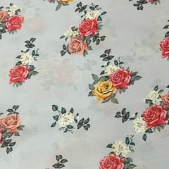 Multi Colour Crepe Printed Fabric