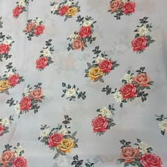 Multi Colour Crepe Printed Fabric