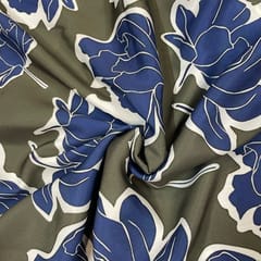 Multi Colour Crepe Printed Fabric