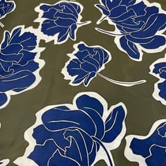 Multi Colour Crepe Printed Fabric