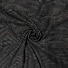 Black Colour Woolen Printed Fabric