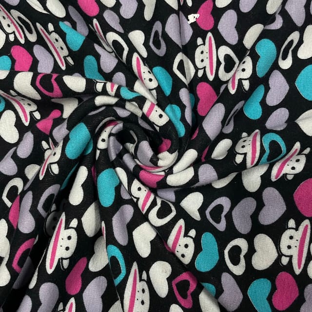 Multi Colour Woolen Printed Fabric