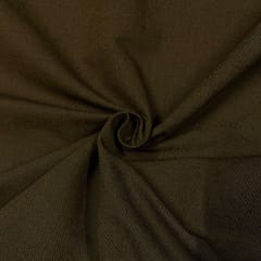 Dark Brown Colour Woolen Plain Fabric