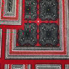 Red Colour Woolen Printed Fabric