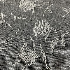 Grey Colour Woolen Printed Fabric