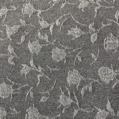 Grey Colour Woolen Printed Fabric