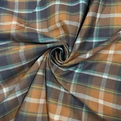 Rust Colour Woolen Printed Fabric