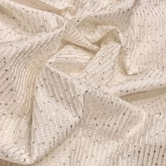 White Dyeable Chanderi Embroidery