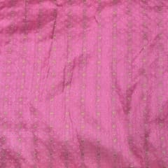 Pink Colour Pure Silk Zari Fabric