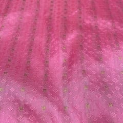 Pink Colour Pure Silk Zari Fabric
